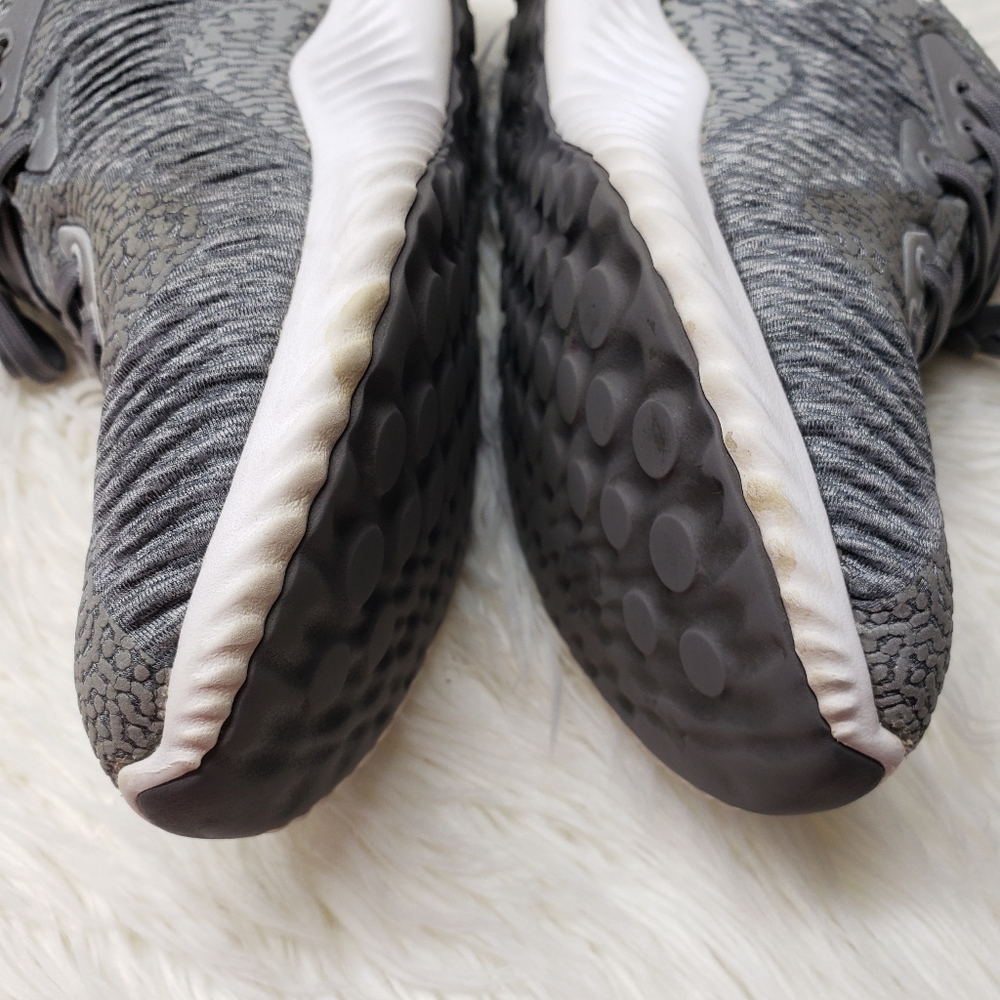Adidas Alphabounce Reflective HPC AMS Sneakers Shoes Grey White Gym Active - Picture 6 of 13